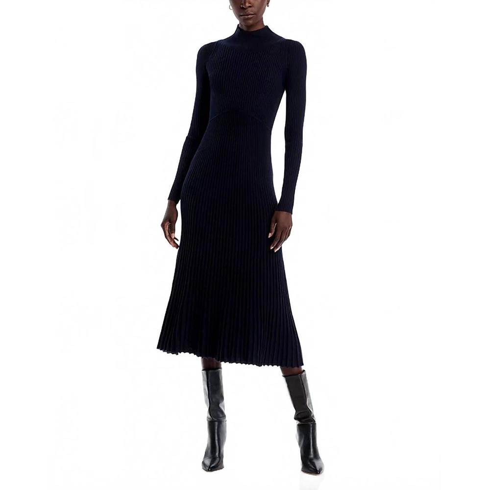 NEW VANESSABRUNO divana knit dress in marine / navy